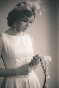 Retrato de novia en blanco y negro